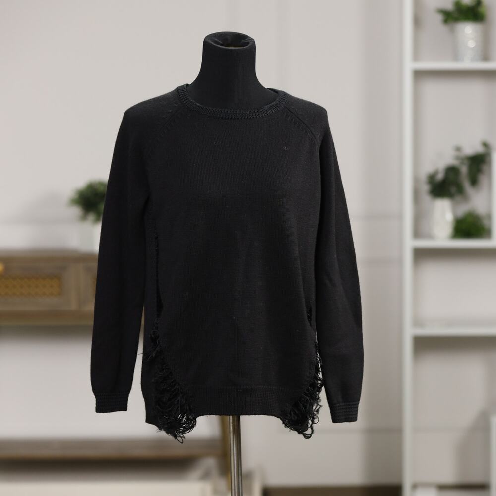Scotch & Soda Whimsigoth  Clubhouse Royals Fringe Wool Blend Sweater Size UK 1